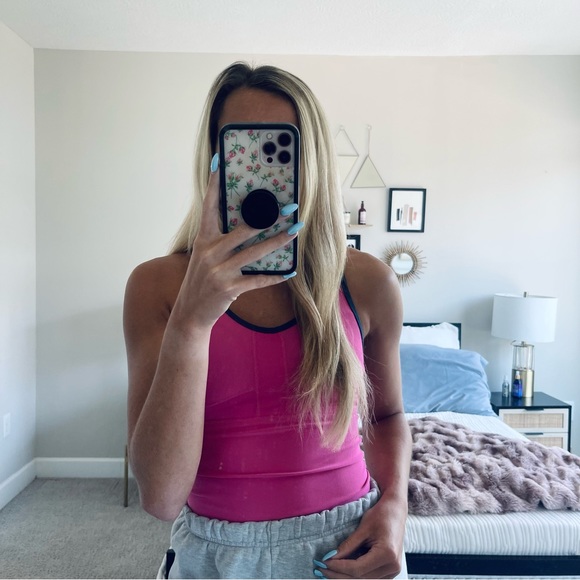 Nike Neon Pink Running Tank - Picture 1 of 6